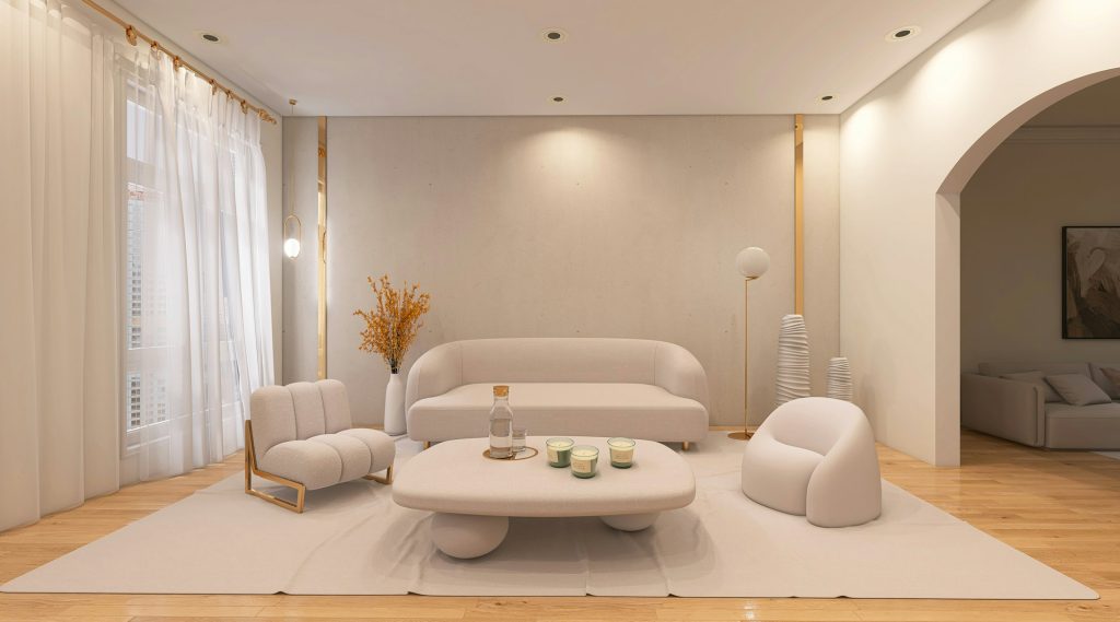 Living room after interior design