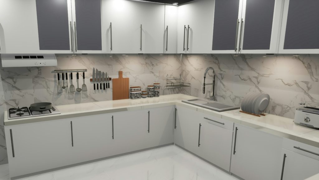 Kitchen after interior design